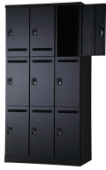 9人用更衣ロッカー　可動棚式 ダイヤル錠タイプ RLK-TAKD9390-BMB 幅900×奥行515×高さ1790mm