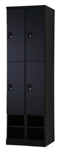 4人用更衣ロッカー 　ハンガーパイプ式 ダイヤル錠タイプ RLK-TKPD4452-BMB 幅525×奥行515×高さ1790mm