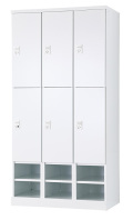6人用更衣ロッカー　ハンガーパイプ式 ダイヤル錠タイプ RLK-TKPD6490-WTW 幅900×奥行515×高さ1790mm