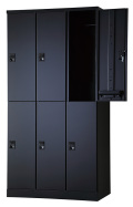 6人用更衣ロッカー　可動棚式 ダイヤル錠タイプ RLK-TTKD6290-BMB 幅900×奥行515×高さ1790mm