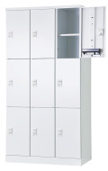 9人用更衣ロッカー　可動棚式 ダイヤル錠タイプ RLK-TTKD9390-WTW 幅900×奥行515×高さ1790mm