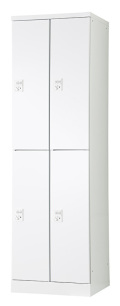 4人用更衣ロッカー　ハンガーパイプ式 ダイヤル錠タイプ RLK-TTPD4252-WTW 幅525×奥行515×高さ1790mm