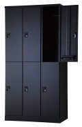 6人用更衣ロッカー　ハンガーパイプ式 ダイヤル錠タイプ RLK-TTPD6290-BMB 幅900×奥行515×高さ1790mm