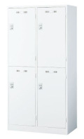 SLDW-4WS-B ワイド2段4人用ロッカー（ボタン錠） 幅900×奥行515×高さ1790mm