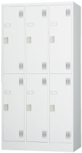 スチール6人用ロッカー※ダイヤルロック式  TLK-D6N 幅900×奥行515×高さ1790