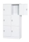 スチール 6人用ロッカー（受注生産品） 2列3段深型内筒交換錠 TLK-NC6 幅900×奥行515×高さ1790mm