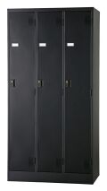 スチール3人用ロッカー※ダイヤルロック式  TLK-D3N-MB  幅900×奥行515×高さ1790