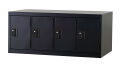 スチール 4人用ロッカー 【内筒交換錠】 TLK-UN4-MB 幅900×奥行515×高さ400mm（受注生産品）