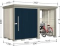 タクボ物置 Mr.ストックマンプラスアルファ TP-3315 一般型　標準型 幅3347×奥行1590×高さ2110mm