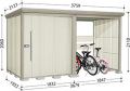 タクボ物置 Mr.ストックマンプラスアルファ TP-37R19 一般型　標準型 幅3679×奥行1922×高さ2110mm