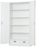 両開き書庫（引出し付き） TS-36HDN 幅880×奥行380×高さ1790