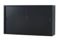 スチール引戸書庫 TS-53S-MB （マットブラック）  幅1500×奥行400×高さ880