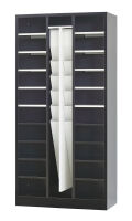 シューズロッカー（マットブラック） 10人用傘立て付きシューズロッカー（受注生産） 下置き用 USL-10-MB 幅755.5×奥行350×高さ1530mm