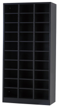 シューズロッカー（マットブラック） 30人用オープンシューズロッカー 3列10段 USL-310-MB 幅755.5×奥行350×高さ1530mm