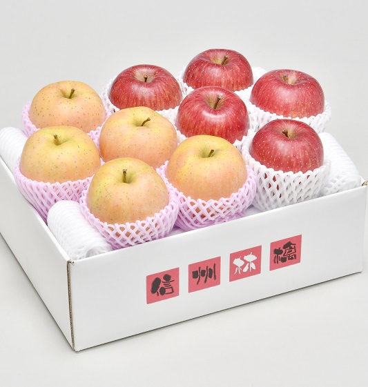 なかののきらめき＆サンふじ3kg(各4～6玉) 【723】　12月中旬頃～