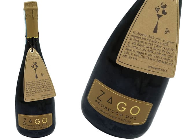 ZAGO PROSECCO　On the lees　オン・ザ・リース　フリッツアンテ（微発泡）