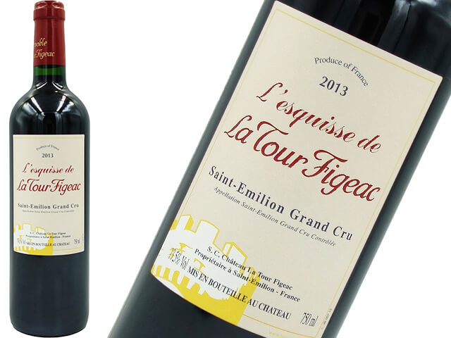 Esquisse de la Tour Figeac　/　エスキス・ド・ラ・トゥール	　サンテミリオン・グランクリュ2013　赤