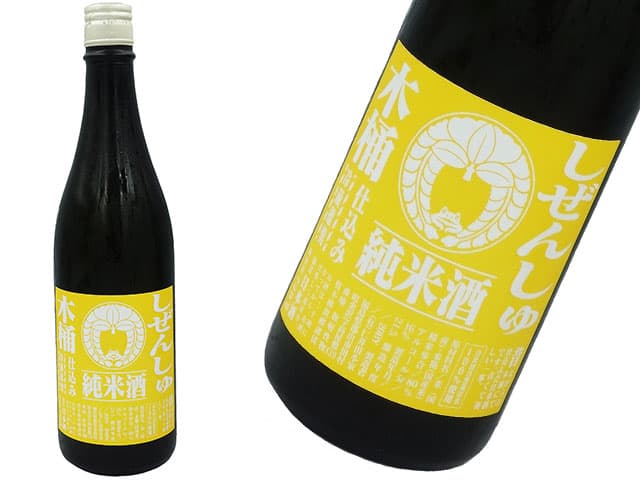 にいだしぜんしゅ　純米酒　木桶仕込み