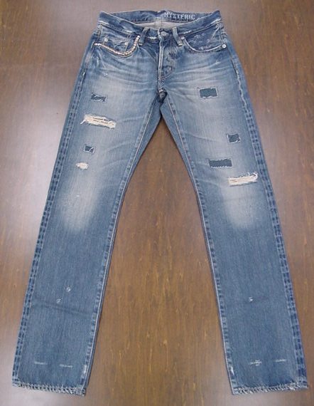 【入荷待ち】 ＨＹＳＴＥＲＩＣ ＧＬＡＭＯＵＲ ヒステリックグラマー ＳＰ加工デニムリメイク スリムストレートパンツ ０２６３ＡＰ２３