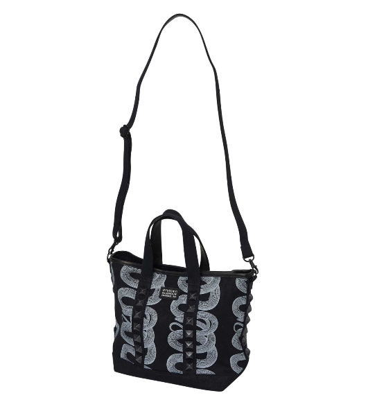 ＨＹＳＴＥＲＩＣ ＧＬＡＭＯＵＲ ヒステリックグラマー スネークループ柄 ＳＴＵＤＳ ＣＡＮＶＡＳ ＣＲＯＳＳ ボディーバッグ ０1231ＱＢ119