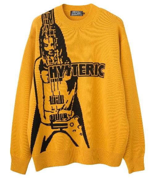 ＨＹＳＴＥＲＩＣ ＧＬＡＭＯＵＲ ヒステリックグラマー ２０２５年・春夏新作 フラウングＶ ギターガール セーター ０２２５１ＮＳ０１