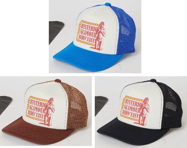 ＨＹＳＴＥＲＩＣ ＧＬＡＭＯＵＲ ヒステリックグラマー  ２０２５年・春夏新作　ＲＩＤＩＮ ＥＡＳＹ メッシュキャップ ０２２５１ＱＨ０4９