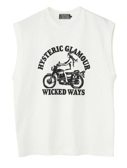 ＨＹＳＴＥＲＩＣ ＧＬＡＭＯＵＲ ヒステリックグラマー  ２０２５年・春夏新作 WICKED WAYS ノースリーブTシャツ ０２２５１ＣＲ０４