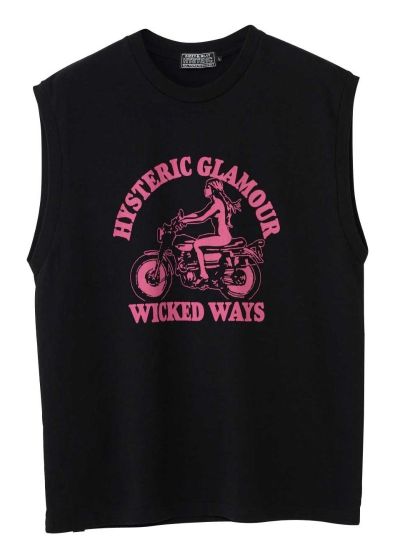 ＨＹＳＴＥＲＩＣ ＧＬＡＭＯＵＲ ヒステリックグラマー  ２０２５年・春夏新作 WICKED WAYS ノースリーブTシャツ ０２２５１ＣＲ０４