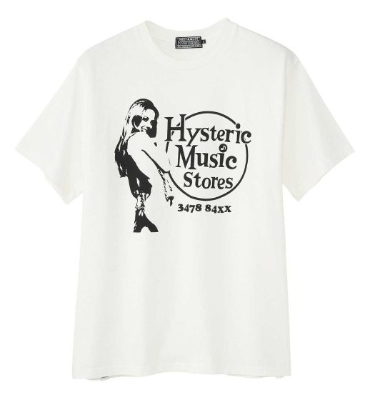 ＨＹＳＴＥＲＩＣ ＧＬＡＭＯＵＲ ヒステリックグラマー  ２０２５年・春夏新作  MUSIC STORES Tシャツ ０２２５１ＣＴ３５