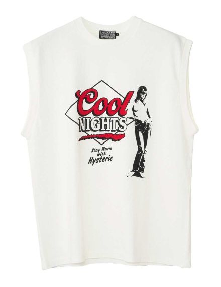 ＨＹＳＴＥＲＩＣ ＧＬＡＭＯＵＲ ヒステリックグラマー  ２０２５年・春夏新作  COOL NIGHTSノースリーブTシャツ ０２２５１ＣＲ０５