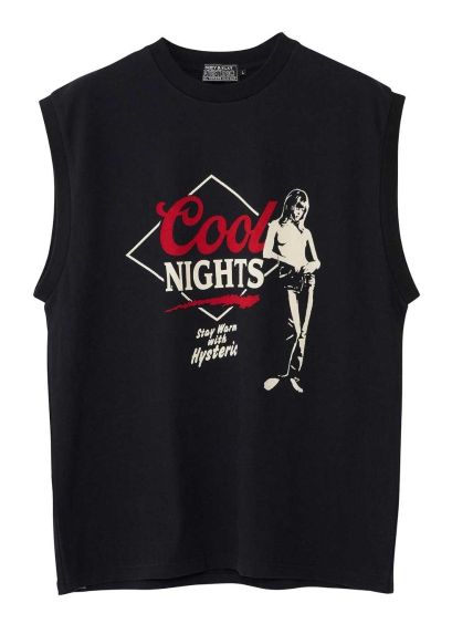 ＨＹＳＴＥＲＩＣ ＧＬＡＭＯＵＲ ヒステリックグラマー  ２０２５年・春夏新作  COOL NIGHTSノースリーブTシャツ ０２２５１ＣＲ０５