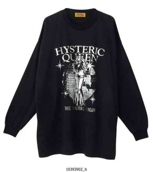 ＨＹＳＴＥＲＩＣ ＧＬＡＭＯＵＲ ヒステリックグラマー２０２５年・秋冬新作 HYSTERIC QUEEN オーバーサイズロングTシャツ ０１２５３CL０４９
