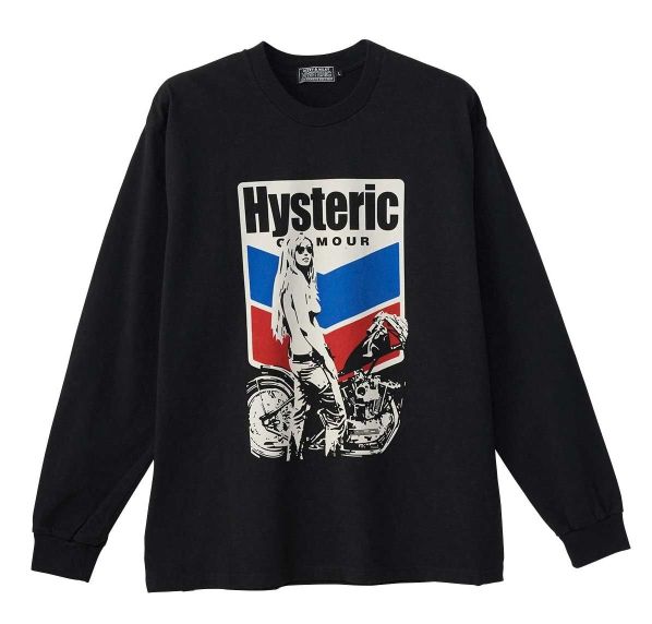 ＨＹＳＴＥＲＩＣ ＧＬＡＭＯＵＲ ヒステリックグラマー ２０２５年・秋冬新作 MOTORCYCLE GIRL  ロングＴシャツ ０２２５３ＣＬ０７