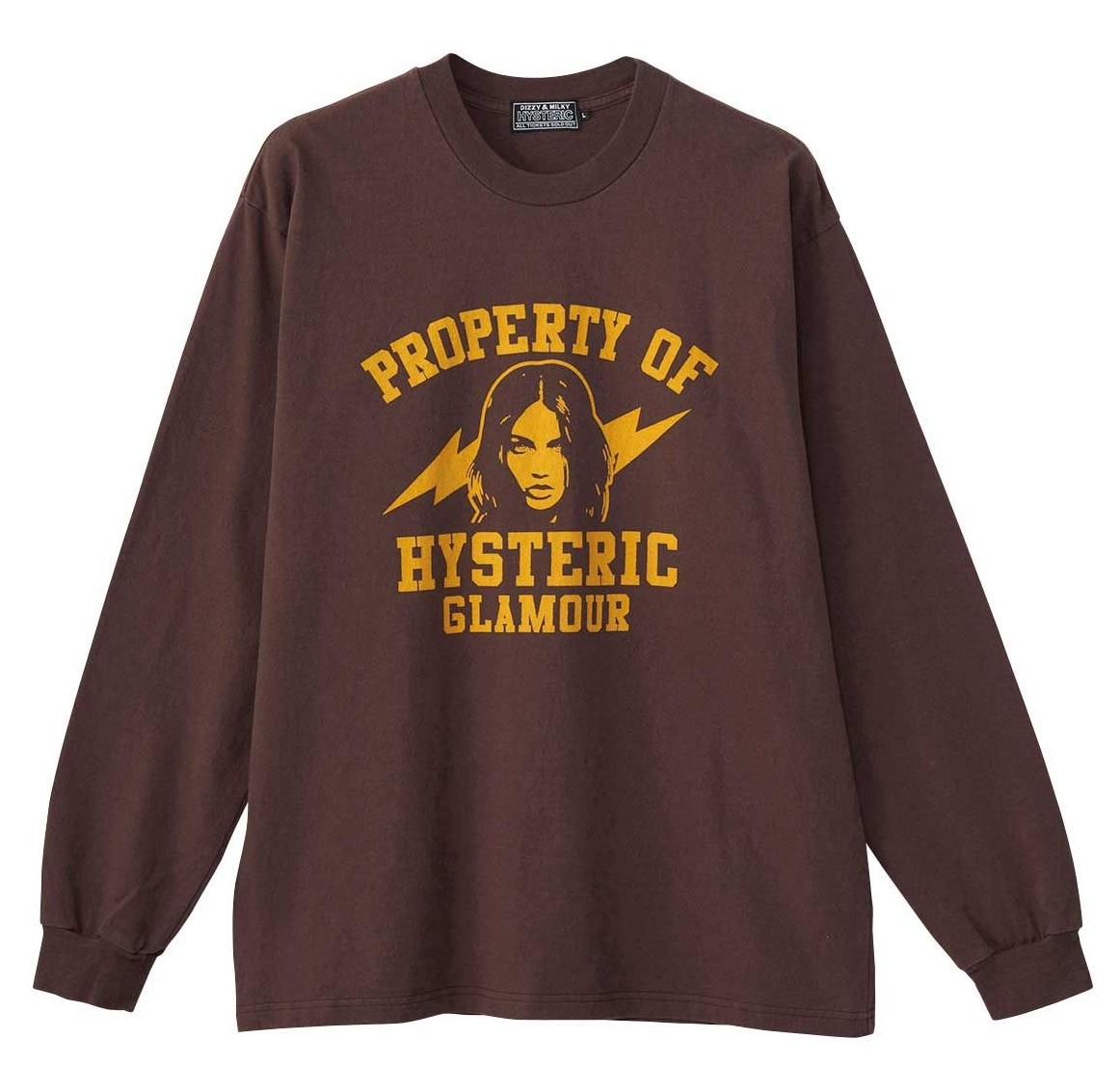 ＨＹＳＴＥＲＩＣ ＧＬＡＭＯＵＲ ヒステリックグラマー ２０２５年・秋冬新作  PROPERTY OF HYSTERIC ロングＴシャツ ０２２５３ＣＬ０９
