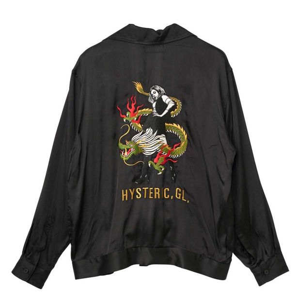ＨＹＳＴＥＲＩＣ ＧＬＡＭＯＵＲ ヒステリックグラマー  ２０２６年・春夏新作 DRAGON FLAME刺繍 スーベニアシャツジャケット０２２６１ＡH０６