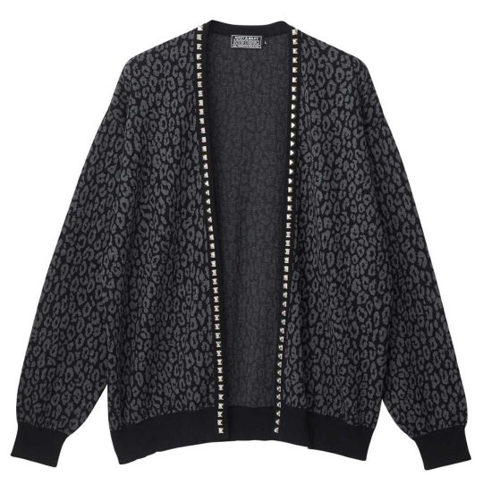 【 ９月入荷予定 】ＨＹＳＴＥＲＩＣ ＧＬＡＭＯＵＲ ヒステリックグラマー ２０２６年・秋冬新作  レオパード柄ジャガード スタッズ カーディガン ０２２６３ND０７