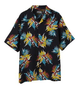 ＨＹＳＴＥＲＩＣ ＧＬＡＭＯＵＲ ヒステリックグラマー  TROPIC LADYLAND柄 アロハシャツ ０２２４１ＡＨ１１