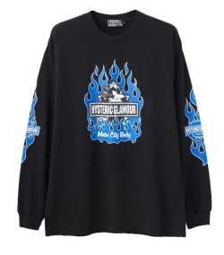 ＨＹＳＴＥＲＩＣ ＧＬＡＭＯＵＲ ヒステリックグラマー ２０２５年・春夏新作 ＭＯＴＯＲ ＣＩＴＹ ＢＡＢＹ ロングＴシャツ ０２２５１ＣＬ０１