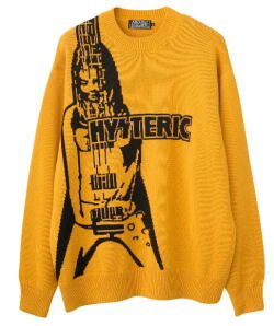ＨＹＳＴＥＲＩＣ ＧＬＡＭＯＵＲ ヒステリックグラマー ２０２５年・春夏新作 フラウングＶ ギターガール セーター ０２２５１ＮＳ０１
