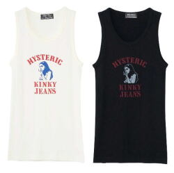 ＨＹＳＴＥＲＩＣ ＧＬＡＭＯＵＲ ヒステリックグラマー  ２０２５年・春夏新作 ＨＹＳ　ＫＩＮＫＹ　ＪＥＡＮＳ　タンクトップ ０２２５１ＣＲ０３９