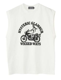 ＨＹＳＴＥＲＩＣ ＧＬＡＭＯＵＲ ヒステリックグラマー  ２０２５年・春夏新作 WICKED WAYS ノースリーブTシャツ ０２２５１ＣＲ０４