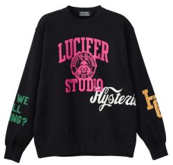 ＨＹＳＴＥＲＩＣ ＧＬＡＭＯＵＲ ヒステリックグラマー ２０２５年・秋冬新作  LUCIFER STUDIO スウェット トレーナー ０２２５３ＣＳ０２