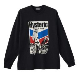 ＨＹＳＴＥＲＩＣ ＧＬＡＭＯＵＲ ヒステリックグラマー ２０２５年・秋冬新作 MOTORCYCLE GIRL  ロングＴシャツ ０２２５３ＣＬ０７