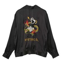 ＨＹＳＴＥＲＩＣ ＧＬＡＭＯＵＲ ヒステリックグラマー  ２０２６年・春夏新作 DRAGON FLAME刺繍 スーベニアシャツジャケット０２２６１ＡH０６