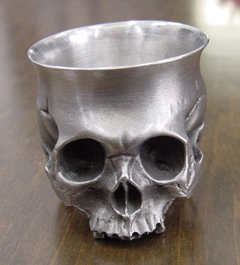 髑髏ぐい呑み　Skull-shot glass-1  BURDEN OF PROOF ＢＯＦＰ－１９６