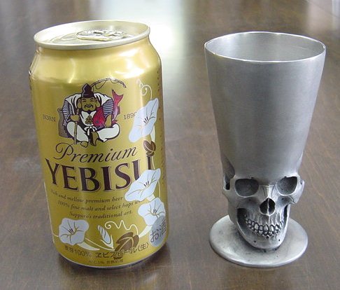 髑髏ビールグラス　Skull-beer glass  BURDEN OF PROOF　ＢＯＦＰ－２０５