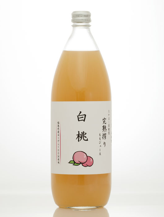 完熟搾りももジュース（白桃）２本（1000ml×２）無添加