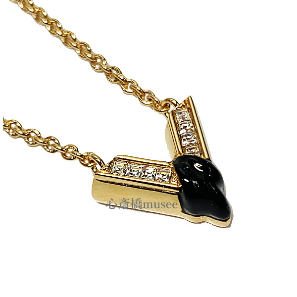 ≪新品≫ Vuitton ルイヴィトン ネックレス コリエ・ザ グレート エセンシャル M68911 ゴールド ブラック クリスタルシトラス　LV ビトン　V ルイヴィトン