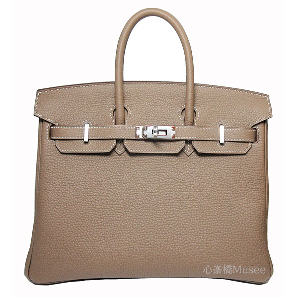 ≪新品≫エルメス バーキン25 トゴ エトープ シルバー金具 Y刻印 HERMES Barkin25 Etoupe Togo Silver Buckle エトゥープ