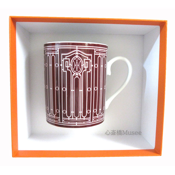 ≪ 新品 ≫ HERMES エルメス マグカップ Hデコ シリーズ 300ml レッド ルージュ/ホワイト 赤/白 HERMES　Hdeco Mag red /　white レア 箱 リボン ラッピング 食器 プレゼント